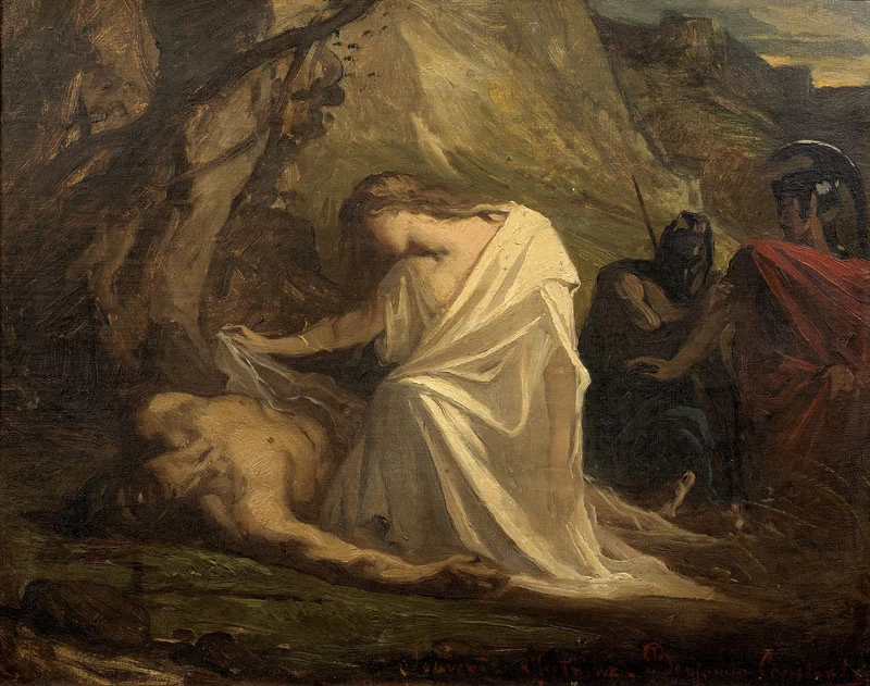 Jean - Joseph Benjamin, Constant, Antigone al capezzale di Polinice